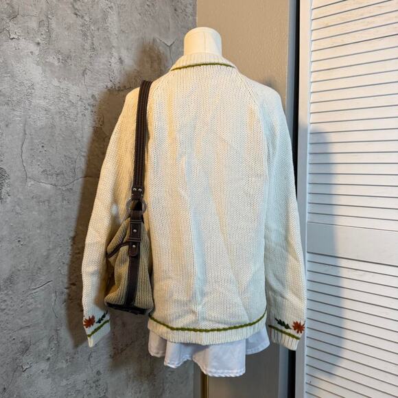 Multi- colored floral embroidered cardigan sweater - Picture 6 of 7